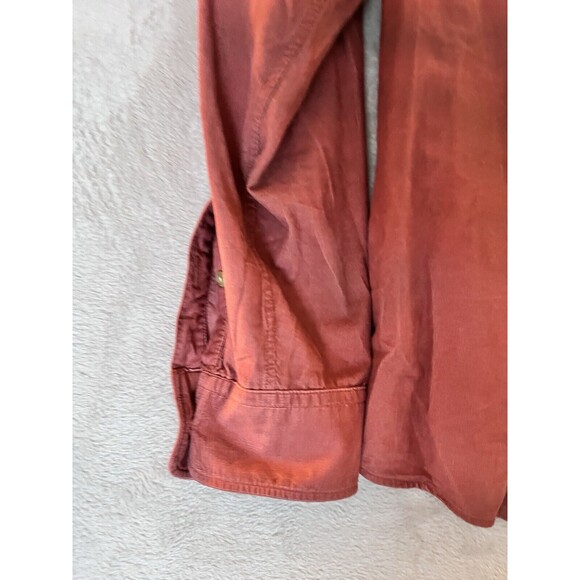 Faherty Corduroy Shirt Burnt Russet Orange Red Button Up Casual Men's Size XL - Picture 8 of 9